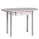 Oval table with an economy box, 1100x600x750, gray metallic/ash shimo bright