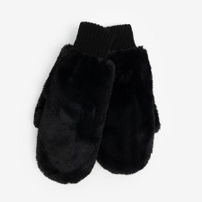Female mittens, black color, size 18