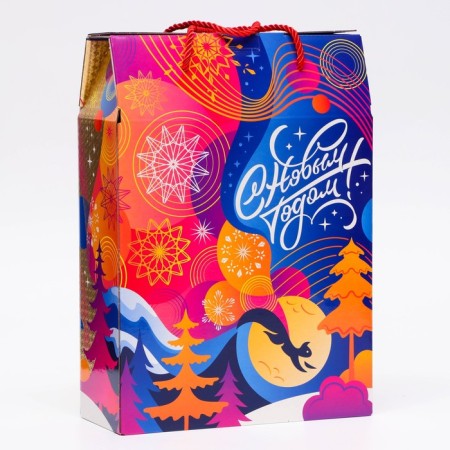 Gift Box New Year's Mistle -level embossing foil 23 x 10 x 33 cm-2