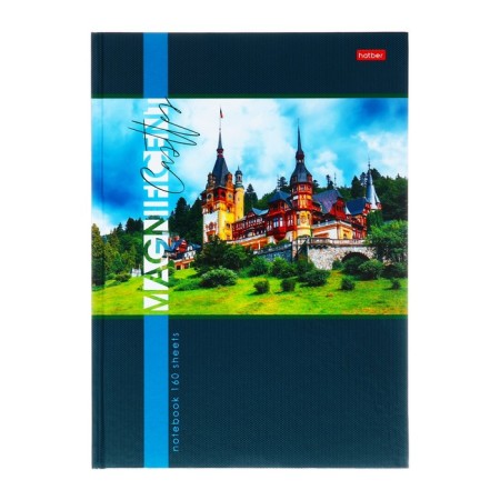 Business block of A4, 160 sheets "Old Castle", glossy lamination, 5-color block, block 65 g/m2