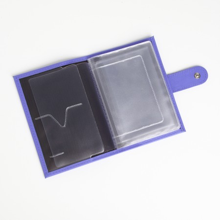 Cover for auto documents on the button, textura, lilac color-4