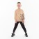 Kit for children (sweatshirt, trousers), beige/black mix, height 152 cm