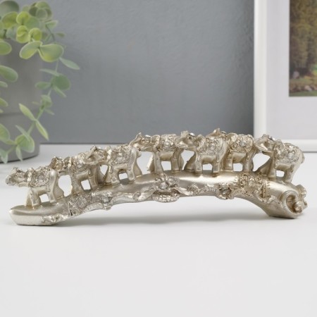 Souvenir Polystone Straza "Seven Elephants on the Bosk" 6.5x22x4.5 cm-1