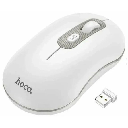 Hoco GM21 mouse, wireless (2.4), optical, 1600 dpi, white-1