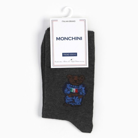 Male socks, gray/bear, size 42-43-4