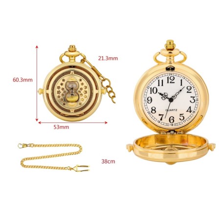 Pocket watches "sugar", quartz, d dial - 3.5 cm, chain -38 cm-1