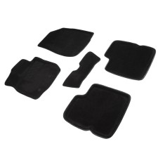 3D mats for Nissan Terrano III, 2014-2015, black, kit