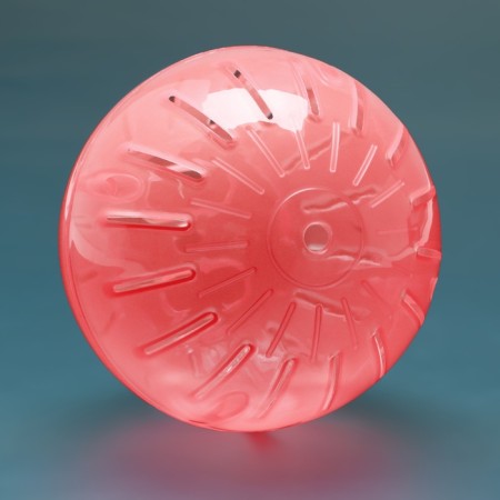 A ball for rodents 12 cm, red-5