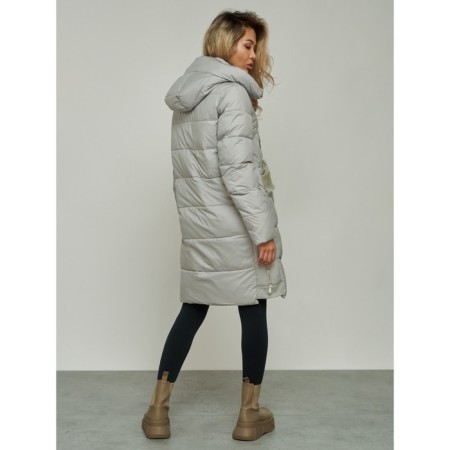 Coat insulated winter female, size 52, color gray-3