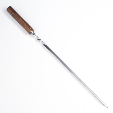 Shampoo corner, with a wooden handle "eco" working part - 40 cm, 63 x 1.2 cm, steel - 2 mm,-3