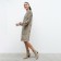 Dress Summer Women's Minaku: Green Trend Beige Color, Size 46