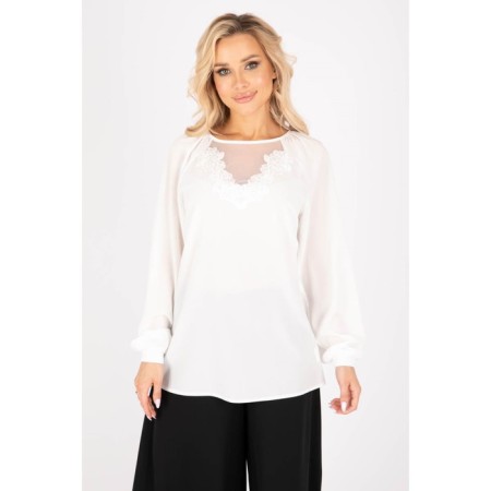 Female blouse, size 42, white color-7