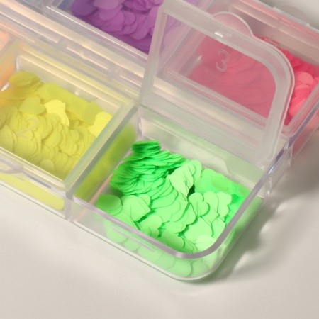 Sequins for the decor of the nails "NEON", multi -colored-1