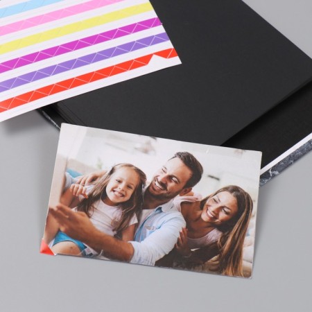 Photo album 25 sheets (stickers+rings) "Texture wood and stone" 19x27x3 cm-6