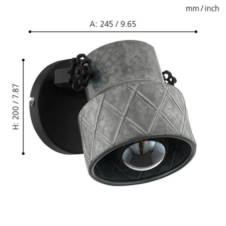 Bra Hilcott, 1x40W E27, black color-1