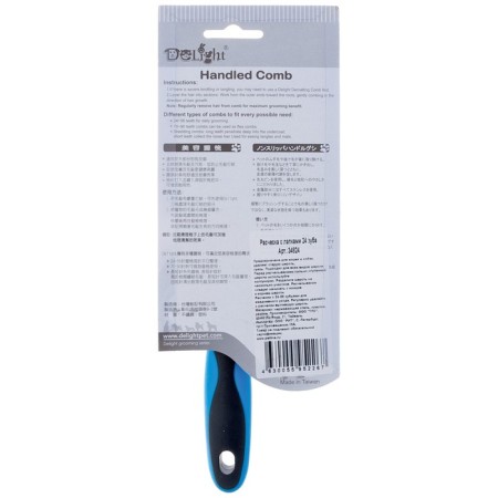Delight comb, with rings, 24 teeth 20 mm, black and blue-4