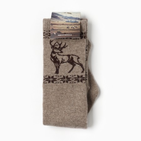 Women's golfs from the Mongol wool "deer", beige-gray color, rr 36-42-2