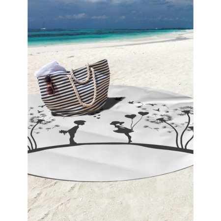 Pareo and beach rug "Summer kiss", D = 150 cm-1