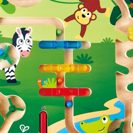 Jungle-labyrinth toy, with a ball, magnetic-2