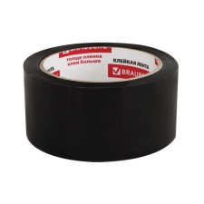 Лента клейкая BRAUBERG 440155, черная, 45 мкм, 48 мм х 66 м