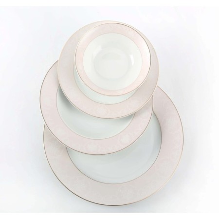 Arya Home Elegant Pearl dishes, 24 items, white color-1