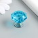 Handle for the casket Metal "Crystal blue-green" silver 2.6x2.6x2.4 cm