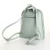 City backpack made of artificial leather with lightning, green color