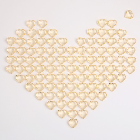 Plastic sores are decorative, set of 100 pcs., Size 1 pc. - 2 × 2 cm, gold color-4
