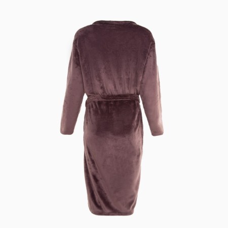 Women's bathrobe Lovelife "Hygge" Color of coffee, one size, microfiber, 100% p/e, 250 g/m2-10