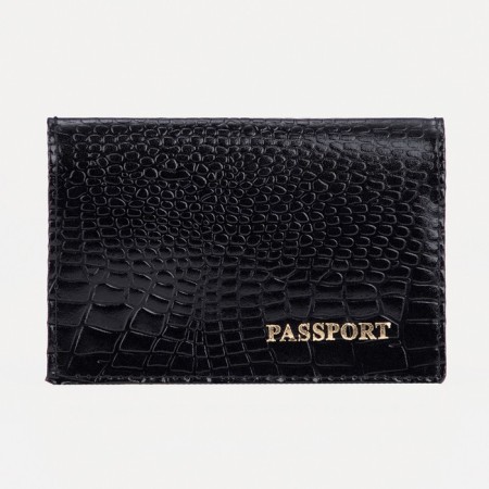 Cover for passport, black color