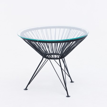 A set of furniture "Shell": a chair and a table, black-5
