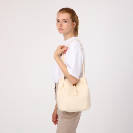 Bag Women's Tout on the valve, white color-6