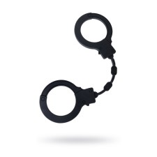 Handcuffs, silicone, black, 33 cm