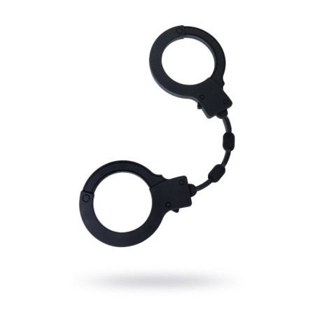 Handcuffs, silicone, black, 33 cm