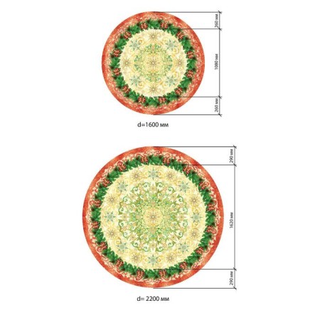 Tables New Year's Ethel "New Year's Magic" d = 220cm +/- 3cm with GMVO, HL100%-5