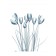 Set of napkins for setting the table "water plant", rectangular, size 32x46 cm, 4 pcs