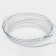Form for baking and baking of heat -resistant glass Round shade, 1 l, d = 22 cm