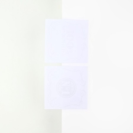 Block of papers for records, stickers, handle "100% man"-2