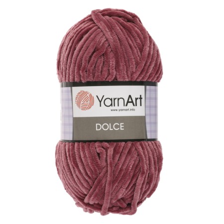 Yarn "Dolce" 100% micropoliester 120m/100g (751 dry rose)-1