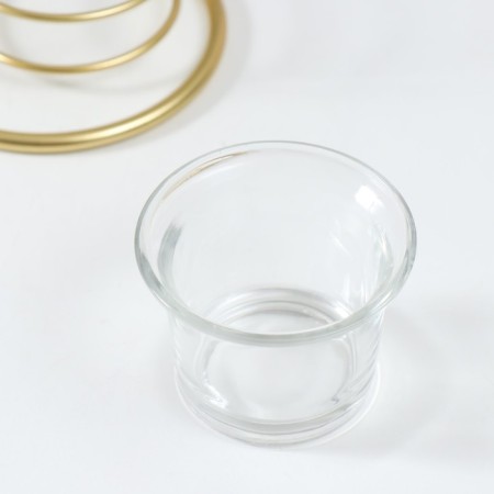 Summary metal per 1 candle "Maple leaves in the circle" d = 4.5 cm gold 16x9.5x21 cm-5