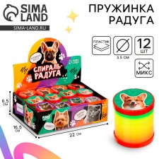 Пружинка - радуга «Котики-собачки» d.-5см, в шоубоксе