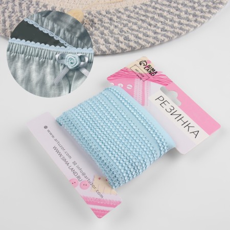 Gum is openwork, 10 mm, 10 ± 1 m, blue color-1
