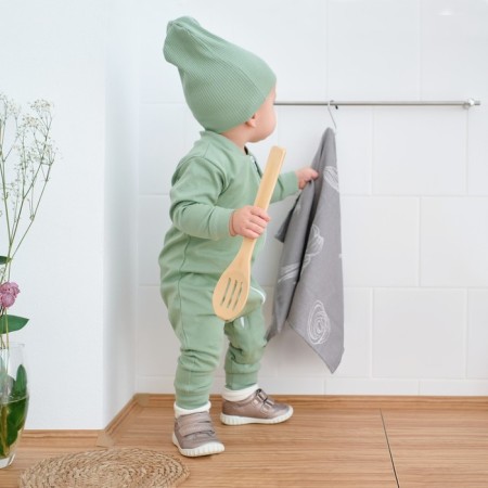 Assumes with a tin zipper, I am Basic Line, height 62-68 cm, green-2