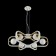 Avola chandelier, 6x40W G9, white color, gold