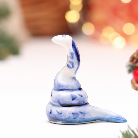 Souvenir "Snake Zhuzha", Gzhel, 5.5 cm-1