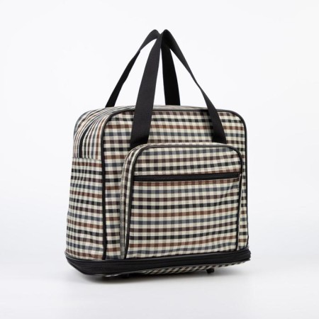 Lightning bag, with an increase, external pocket, beige color