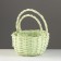 Set of baskets, d24x13/26 cm, d18x11/23 cm, 2 pcs, green, willow