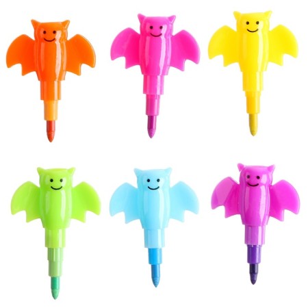 Wax pencil "Bat", set of 6 colors-3