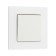 Tot Matte Glass switch, 10 a, 1 cl., Hidden, glass, white