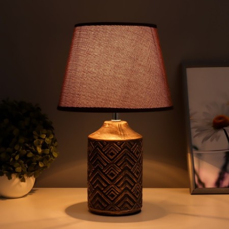 E14 40w 40w Brown Brown Path with Golden Patina 22x22x36 cm-1
